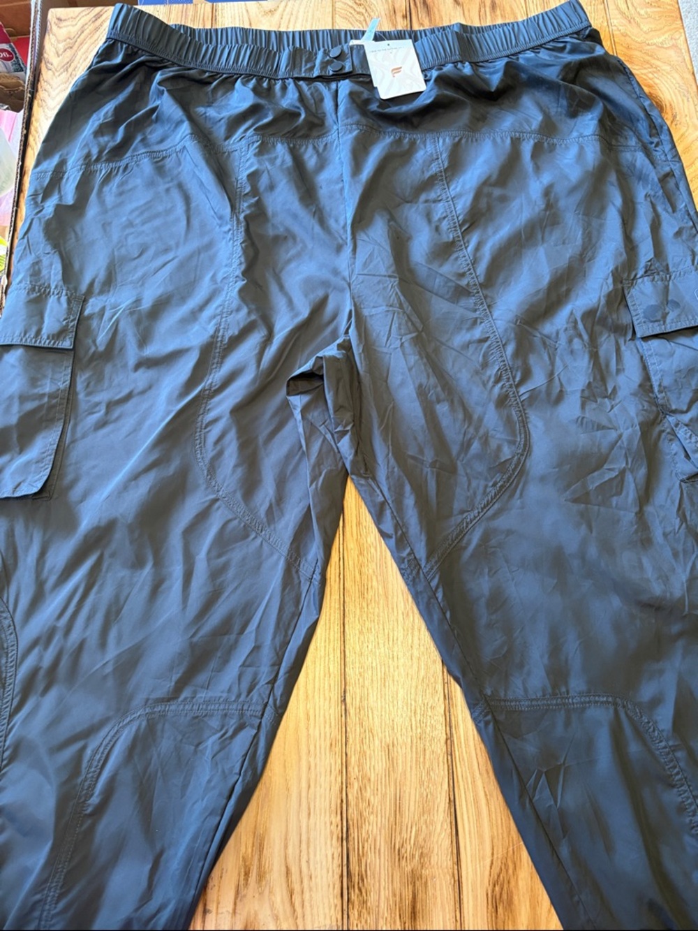 Fabletics Womens charcoal gray Cargo Pants with Elastic Waistband